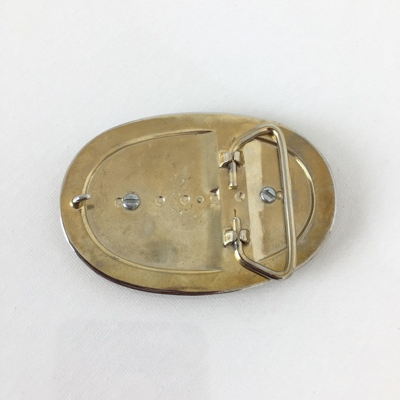 Tiger's Eye Western Style Belt Buckle Oval Gold Silver Filigree Finish Unisex - Picture 7 of 10